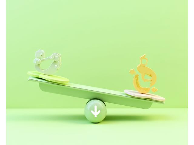 コストと環境効率のバランスを示すグラフ